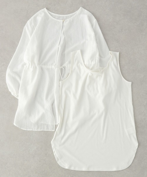 LEPSIM（レプシィム）の「2ピースセット2WAYデザインブラウス2　123409（シャツ/ブラウス・レディース・ブラック/ブラウン/オフホワイト・FREE）」の21枚目の写真