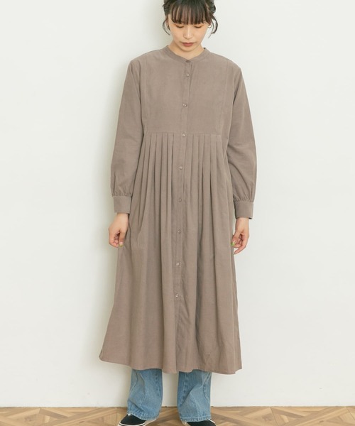 UR Lab.（アーバンリサーチラボ）の「コーデュロイタックワンピース（ワンピース・レディース・ベージュ系その他/ネイビー/パープル・FREE）」の9枚目の写真