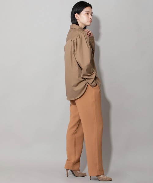 Munich（ミューニック）の「コンフォートベーシックツイルタックスリーブシャツ（シャツ/ブラウス・レディース・オフホワイト/ダークグレー/モカ・FREE）」の18枚目の写真