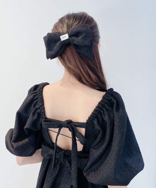 PAIN（ペイン）の「ツイードリボンバレッタ（バレッタ/ヘアクリップ・レディース・ホワイト/ブラック・FREE）」の6枚目の写真