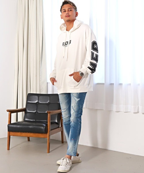 LUXSTYLE(ラグスタイル)の「ペンキリペアダメージスキニーデニムパンツ(デニムパンツ・メンズ・ブルー/インディゴブルー・M/L/S)」の7枚目の写真