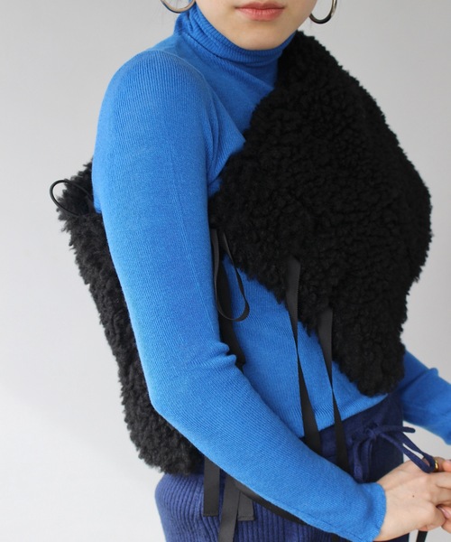 SANSeLF（サンセルフ）の「カラーインナートップス【SANSeLF】sanw22a077（ニット/セーター・レディース・グリーン/ブラック/ブルー/ピンク/ブラウン・FREE）」の5枚目の写真