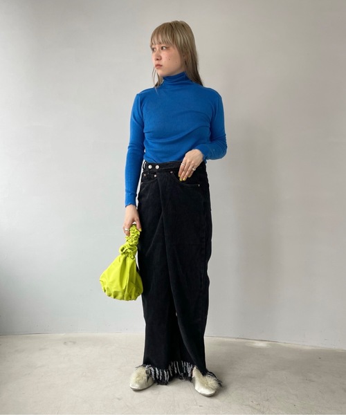 SANSeLF（サンセルフ）の「カラーインナートップス【SANSeLF】sanw22a077（ニット/セーター・レディース・グリーン/ブラック/ブルー/ピンク/ブラウン・FREE）」の10枚目の写真