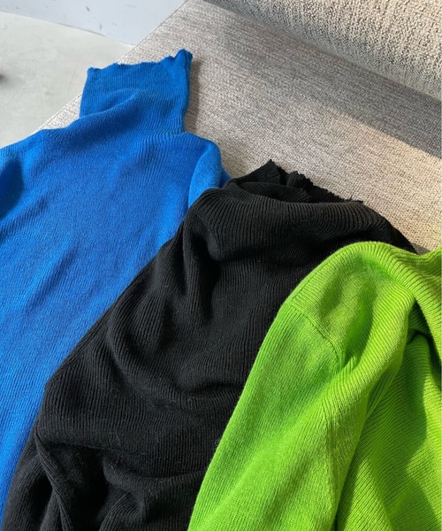 SANSeLF（サンセルフ）の「カラーインナートップス【SANSeLF】sanw22a077（ニット/セーター・レディース・グリーン/ブラック/ブルー/ピンク/ブラウン・FREE）」の13枚目の写真