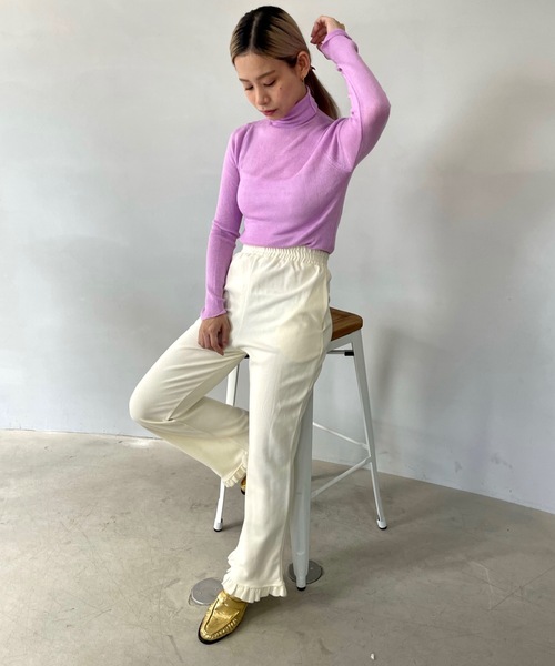 SANSeLF（サンセルフ）の「カラーインナートップス【SANSeLF】sanw22a077（ニット/セーター・レディース・グリーン/ブラック/ブルー/ピンク/ブラウン・FREE）」の17枚目の写真