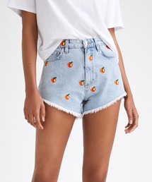 フルーツ デニムショートパンツ