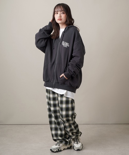 SPINNS（スピンズ）の「オンブレチェック ジョガーパンツ（その他パンツ・レディース・グリーン/ブラック/ブラウン・ONESIZE）」の11枚目の写真