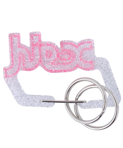 X-girl（エックスガール）の「MILLS LOGO CARABINER（キーホルダー・レディース・シルバー/クリア/ブラック・ONE SIZE）」の4枚目の写真