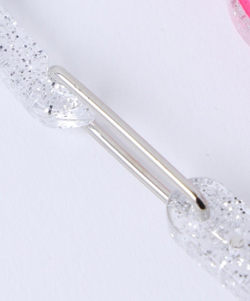 X-girl（エックスガール）の「MILLS LOGO CARABINER（キーホルダー・レディース・シルバー/クリア/ブラック・ONE SIZE）」の5枚目の写真