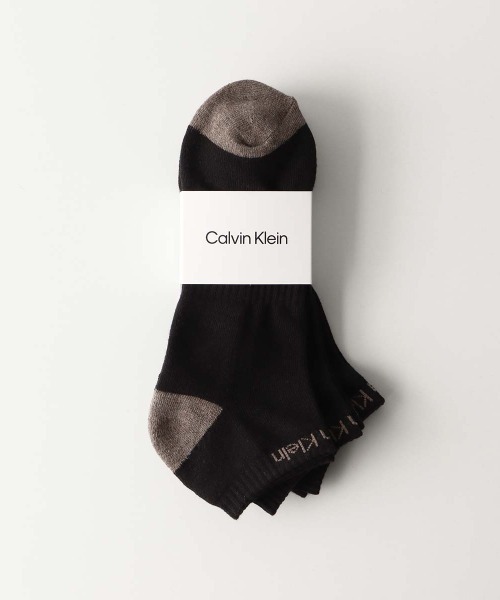 Calvin Klein(カルバン・クライン)の「【3足セット】Calvin Klein メンズ 抗菌防臭 足底パイル アーチサポート スニーカーソックス 92572501(ソックス/靴下・メンズ・ブラック/マルチ・25-27CM)」の4枚目の写真