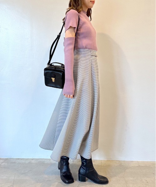 OLIVE des OLIVE(オリーブデオリーブ)の「ウエストビットフレアスカート(スカート・レディース・チェック/スミクロ/ブラック・FREE)」の9枚目の写真