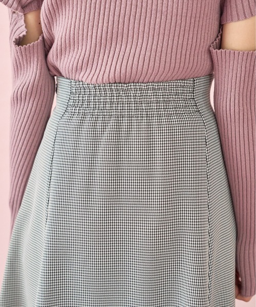 OLIVE des OLIVE(オリーブデオリーブ)の「ウエストビットフレアスカート(スカート・レディース・チェック/スミクロ/ブラック・FREE)」の7枚目の写真