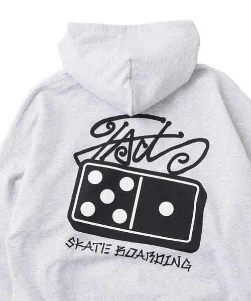 WHO'S WHO gallery（フーズフーギャラリー）の「COOPER FACTドミノスウェットパーカー（パーカー・レディース・アッシュグレー/チャコールグレー/ブラック/レッド/パープル/ホワイト/ピンク・FREE）」の12枚目の写真