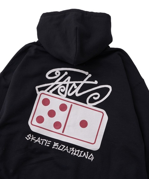 WHO'S WHO gallery（フーズフーギャラリー）の「COOPER FACTドミノスウェットパーカー（パーカー・レディース・アッシュグレー/チャコールグレー/ブラック/レッド/パープル/ホワイト/ピンク・FREE）」の15枚目の写真