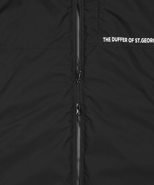 The DUFFER of ST.GEORGE(ザダファーオブセントジョージ)の「WIND SHUTTER LIGHTWEIGHT PUFF BZ:軽量 防風 中綿フーデッドパーカー ライトアウター(ナイロンジャケット・メンズ・ブラック/ダークグレー・SMALL/MEDIUM/LARGE/X-LARGE/XX-LARGE)」の14枚目の写真