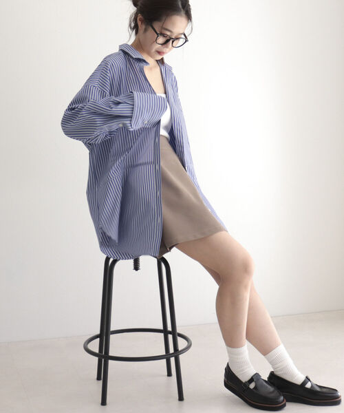 fredy emue(フレディエミュ)の「BIGスリーブ刺繍入りシャツ(シャツ/ブラウス・レディース・サックスブルー/ホワイト系その他/ブルー系その他・38)」の5枚目の写真