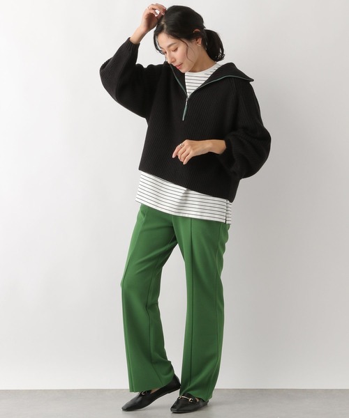 LEPSIM（レプシィム）の「5ゲージジップアップニット　178242（ニット/セーター・レディース・ライトブルー/ブラック/アイボリー・FREE）」の6枚目の写真