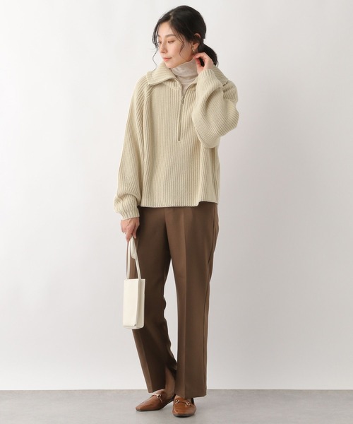 LEPSIM（レプシィム）の「5ゲージジップアップニット　178242（ニット/セーター・レディース・ライトブルー/ブラック/アイボリー・FREE）」の7枚目の写真