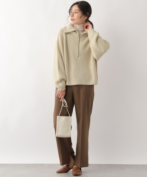 LEPSIM（レプシィム）の「5ゲージジップアップニット　178242（ニット/セーター・レディース・ライトブルー/ブラック/アイボリー・FREE）」の8枚目の写真