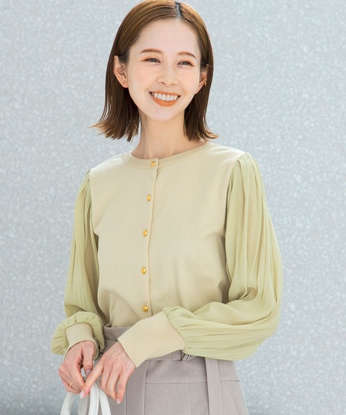 URBAN RESEARCH ROSSO（アーバンリサーチロッソ）の「『一部WEB/一部店舗限定カラー』3WAYドッキングシアースリーブニット（ニット/セーター・レディース・チャコールグレー/イエロー系その他/グレー系その他/オレンジ系その他・FREE）」の3枚目の写真