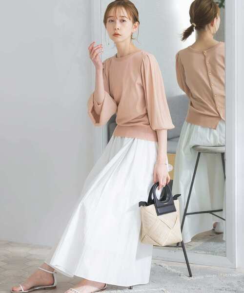 URBAN RESEARCH ROSSO（アーバンリサーチロッソ）の「『一部WEB/一部店舗限定カラー』3WAYドッキングシアースリーブニット（ニット/セーター・レディース・チャコールグレー/イエロー系その他/グレー系その他/オレンジ系その他・FREE）」の16枚目の写真