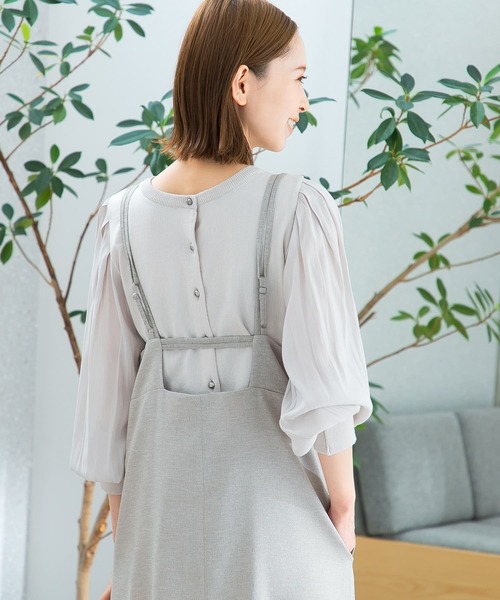 URBAN RESEARCH ROSSO（アーバンリサーチロッソ）の「『一部WEB/一部店舗限定カラー』3WAYドッキングシアースリーブニット（ニット/セーター・レディース・チャコールグレー/イエロー系その他/グレー系その他/オレンジ系その他・FREE）」の8枚目の写真