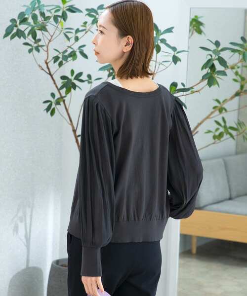 URBAN RESEARCH ROSSO（アーバンリサーチロッソ）の「『一部WEB/一部店舗限定カラー』3WAYドッキングシアースリーブニット（ニット/セーター・レディース・チャコールグレー/イエロー系その他/グレー系その他/オレンジ系その他・FREE）」の14枚目の写真