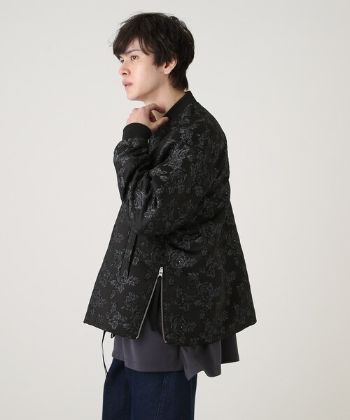 tk.TAKEO KIKUCHI（ティーケータケオキクチ）の「◆オーバーサイズリブブルゾン（ブルゾン・メンズ・ブラック/モスグリーン/ブラック系3・02/03）」の13枚目の写真