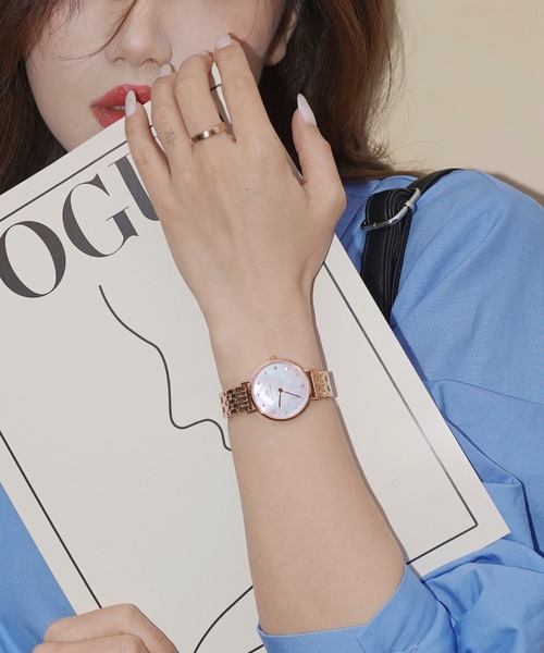 Daniel Wellington(ダニエルウェリントン)の「Petite Lumine 5-Link Melrose MOP(アナログ腕時計・レディース・ピンク/ホワイト・28mm)」の15枚目の写真
