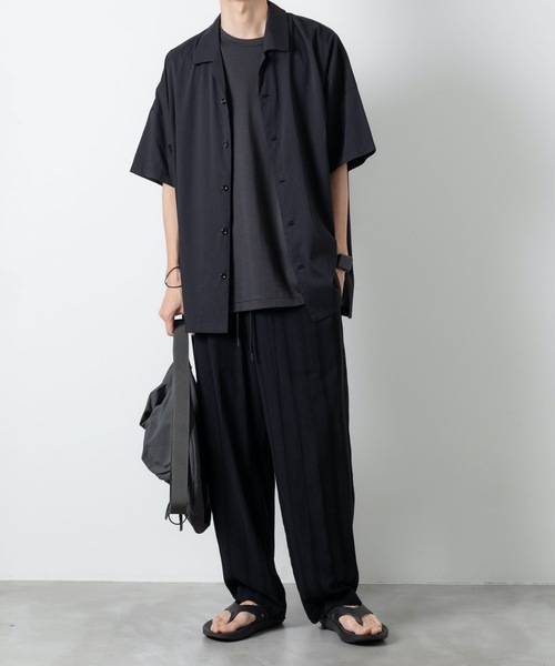ATTACHMENT(アタッチメント)の「からみ織り イージートラウザーズ / STRIPE LENO CLOTH EASY TROUSERS(その他パンツ・メンズ・ブラック/グレー・1/2/3)」の16枚目の写真