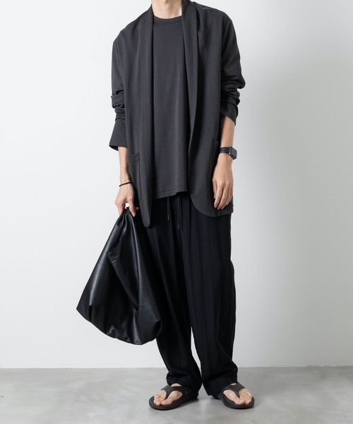 ATTACHMENT(アタッチメント)の「からみ織り イージートラウザーズ / STRIPE LENO CLOTH EASY TROUSERS(その他パンツ・メンズ・ブラック/グレー・1/2/3)」の19枚目の写真