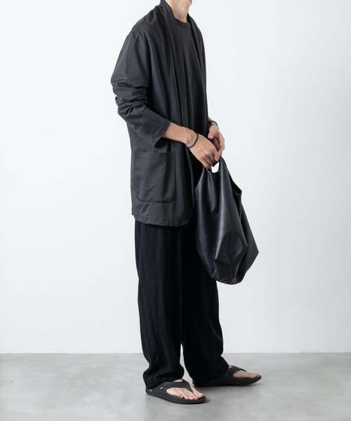 ATTACHMENT(アタッチメント)の「からみ織り イージートラウザーズ / STRIPE LENO CLOTH EASY TROUSERS(その他パンツ・メンズ・ブラック/グレー・1/2/3)」の20枚目の写真