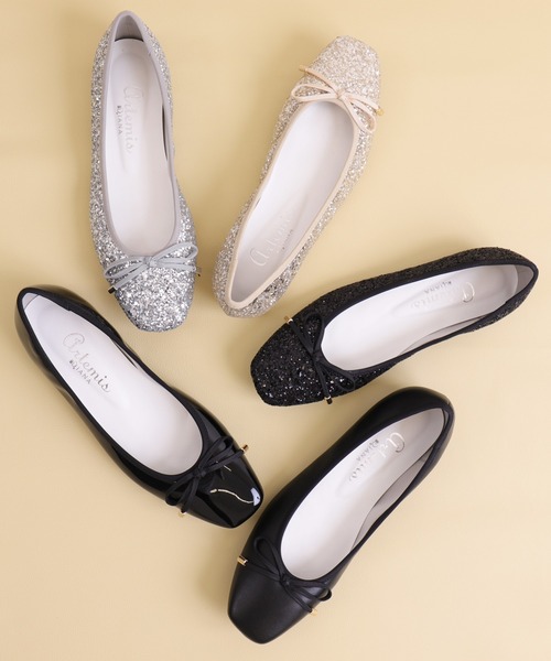 片足100g】超軽量スクエアトゥバレエシューズ（バレエシューズ