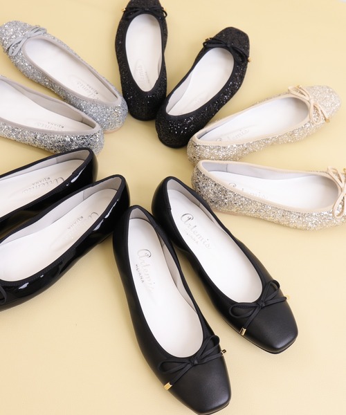 片足100g】超軽量スクエアトゥバレエシューズ（バレエシューズ