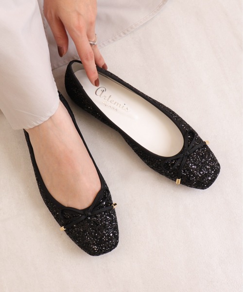 片足100g】超軽量スクエアトゥバレエシューズ（バレエシューズ