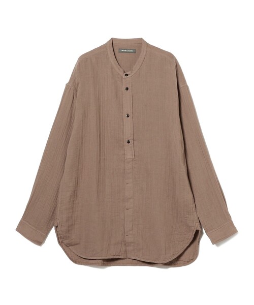BEAMS LIGHTS（ビームスライツ）の「BEAMS LIGHTS / ダブルガーゼ バンドカラーシャツ（シャツ/ブラウス・メンズ・ベージュ/オフホワイト・S/M/L）」の11枚目の写真