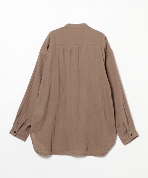 BEAMS LIGHTS（ビームスライツ）の「BEAMS LIGHTS / ダブルガーゼ バンドカラーシャツ（シャツ/ブラウス・メンズ・ベージュ/オフホワイト・S/M/L）」の14枚目の写真
