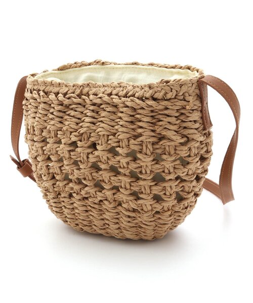 Seraph（セラフ）の「リボン付きかごショルダーバッグ（ショルダーバッグ・キッズ・ブラウン/ベージュ・FREE）」の9枚目の写真