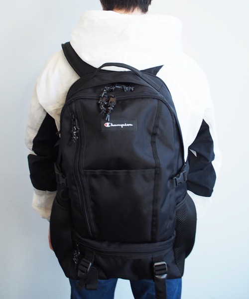 Champion（チャンピオン）の「Champion チャンピオン カンサス リュックサック B4 11684（バックパック/リュック・レディース・ブラック×ホワイト/ブラック・FREE）」の3枚目の写真
