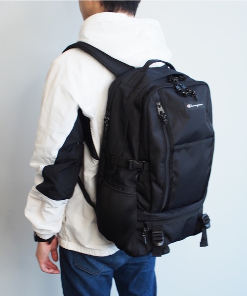 Champion（チャンピオン）の「Champion チャンピオン カンサス リュックサック B4 11684（バックパック/リュック・レディース・ブラック×ホワイト/ブラック・FREE）」の4枚目の写真