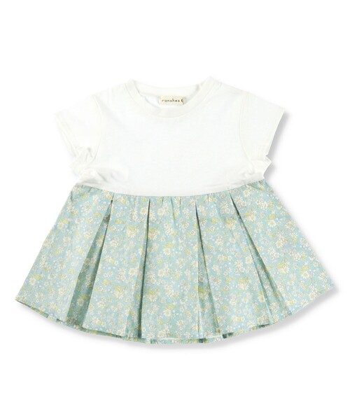 BRANSHES（ブランシェス）の「【WEB限定】裾布帛タック入り半袖Tシャツ（Tシャツ/カットソー・キッズ・ラベンダー/ピンク/オフホワイト/チャコールグレー・130/120/100/150/110/140）」の14枚目の写真