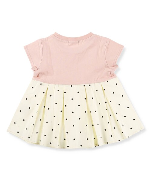 BRANSHES（ブランシェス）の「【WEB限定】裾布帛タック入り半袖Tシャツ（Tシャツ/カットソー・キッズ・ラベンダー/ピンク/オフホワイト/チャコールグレー・130/120/100/150/110/140）」の21枚目の写真