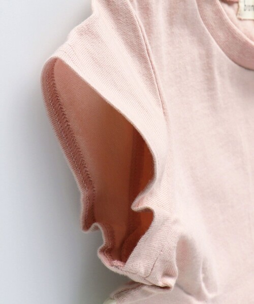 BRANSHES（ブランシェス）の「【WEB限定】裾布帛タック入り半袖Tシャツ（Tシャツ/カットソー・キッズ・ラベンダー/ピンク/オフホワイト/チャコールグレー・130/120/100/150/110/140）」の10枚目の写真