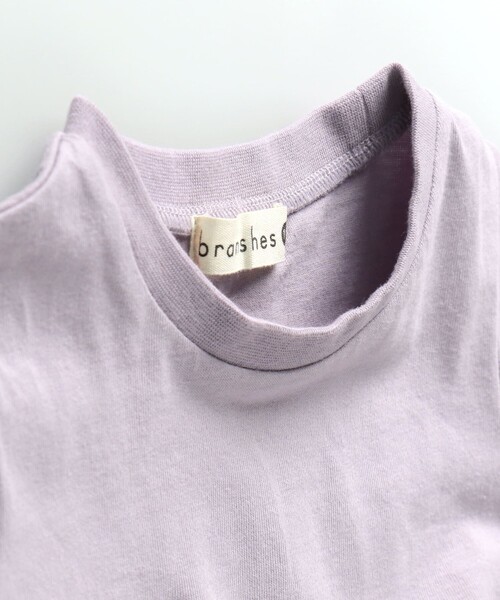 BRANSHES（ブランシェス）の「【WEB限定】裾布帛タック入り半袖Tシャツ（Tシャツ/カットソー・キッズ・ラベンダー/ピンク/オフホワイト/チャコールグレー・130/120/100/150/110/140）」の11枚目の写真