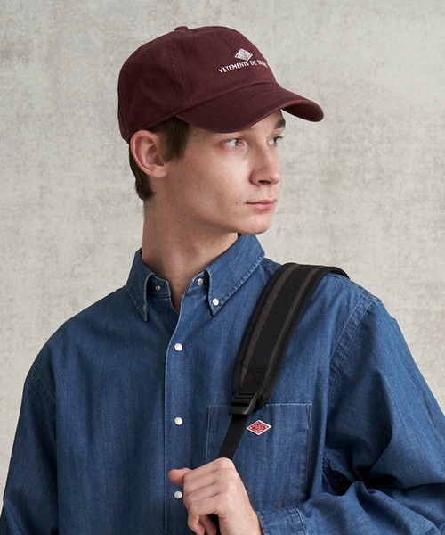 DANTON（ダントン）の「CHINO CLOTH 6PANEL CAP〈VETEMENTS DE TRAVAIL〉（キャップ・レディース・グリーン/チャコール/ベージュ/アイボリー/ネイビー/ブラック/ワイン・F）」の7枚目の写真