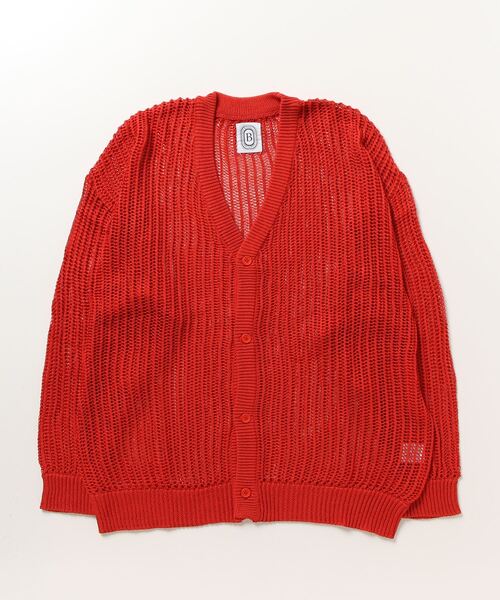 BEAVER（ビーバー）の「B omnivore/ビーオムニボー　メッシュカーディガン（カーディガン/ボレロ・メンズ・オレンジ/ブラック/ベージュ/ブルー・M/L）」の22枚目の写真