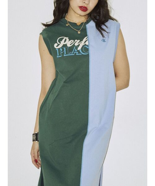 jouetie（ジュエティ）の「championリメイクワンピース【コラボ】（ワンピース・レディース・ブラック/パープル/グリーン/ボルドー・MEDIUM）」の15枚目の写真