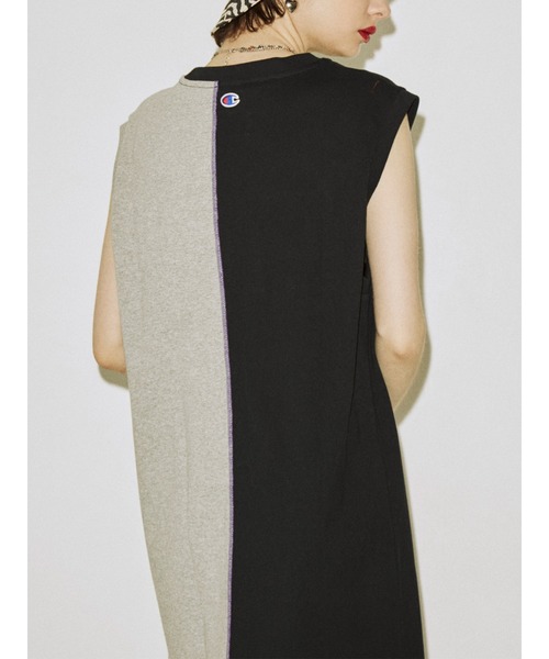 jouetie（ジュエティ）の「championリメイクワンピース【コラボ】（ワンピース・レディース・ブラック/パープル/グリーン/ボルドー・MEDIUM）」の8枚目の写真