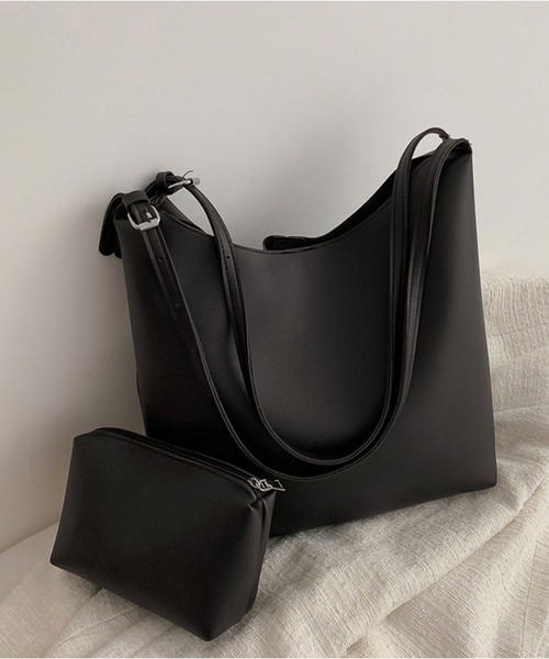 Chaco closet（チャコ クローゼット）の「フェイクレザーポーチ付きトートバッグ（トートバッグ・レディース・ブラウン/アイボリー/ブラック・FREE）」の16枚目の写真