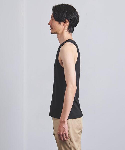 UNITED ARROWS（ユナイテッドアローズ）の「【WEB限定】テレコ タンクトップ（タンクトップ・メンズ・ブラック/ホワイト・S/M/L/XL）」の5枚目の写真